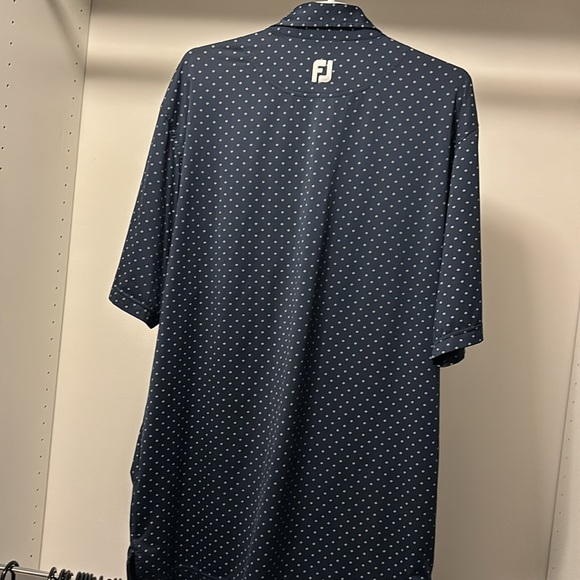 Footjoy golf polo. Size Large. Blue with white diamonds. - Picture 4 of 5